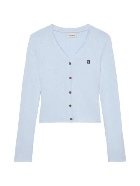 Cardigan Calvin Klein tricotate cu autograf albastru