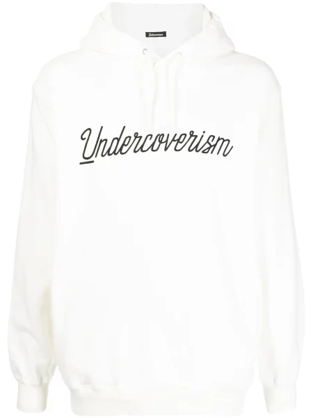 Pulover Undercoverism cu imagine alb