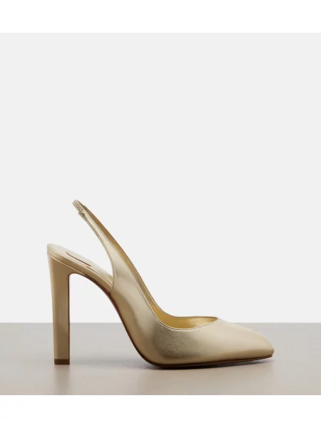 Pantofi cu toc Christian Louboutin din piele slingback