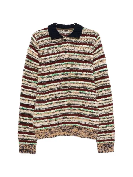 Polo Sacai cu dungi maro