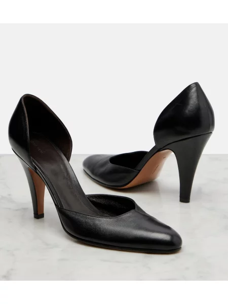 Pantofi cu toc The Row din piele negru