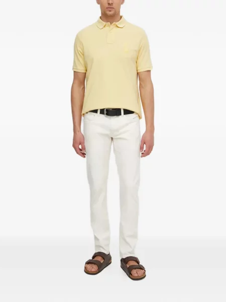 Kožené kalhoty Polo Ralph Lauren modré