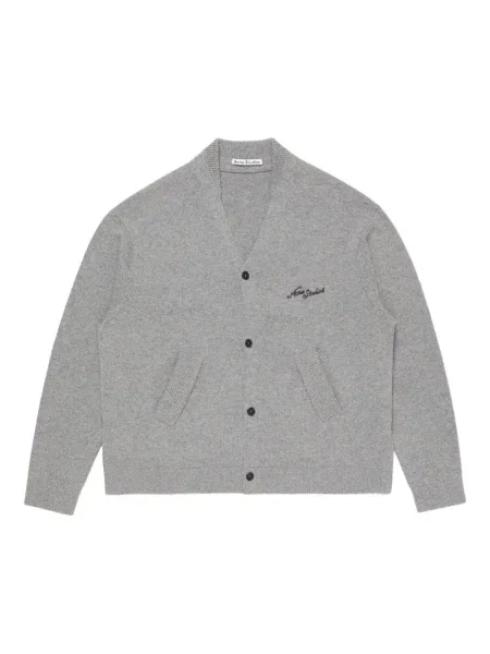 Cardigan Acne Studios cu broderie gri