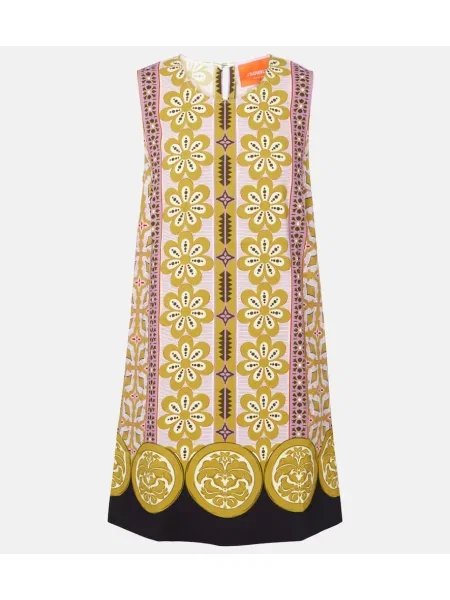 Tunică La Doublej din satin cu imagine