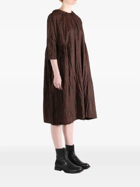 Sukienka midi Daniela Gregis garniturowa brązowa