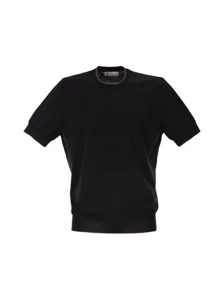 Dzianinowy sweter Brunello Cucinelli czarny