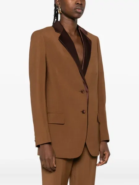 Geacă Fendi din satin maro