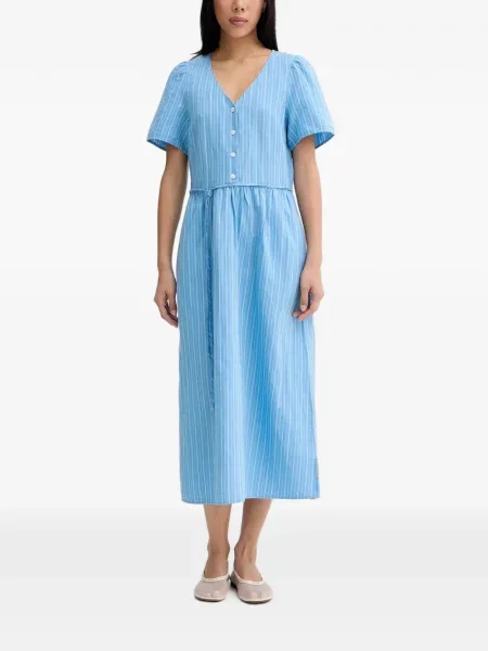 Rochie midi Marc O'polo cu decolteu în V albastru