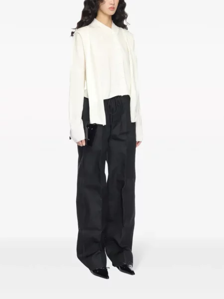 Ασύμμετρη ζακέτα Mm6 Maison Margiela λευκό