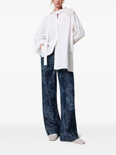 Pantaloni Twinset albastru
