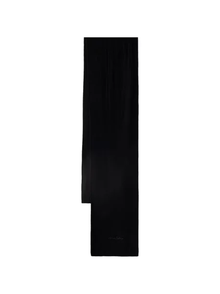 Fular Armani Exchange cu broderie tricotate negru