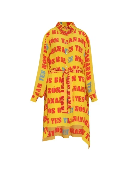 Mała mały sukienka koszulowa Amir Slama garniturowa żółta