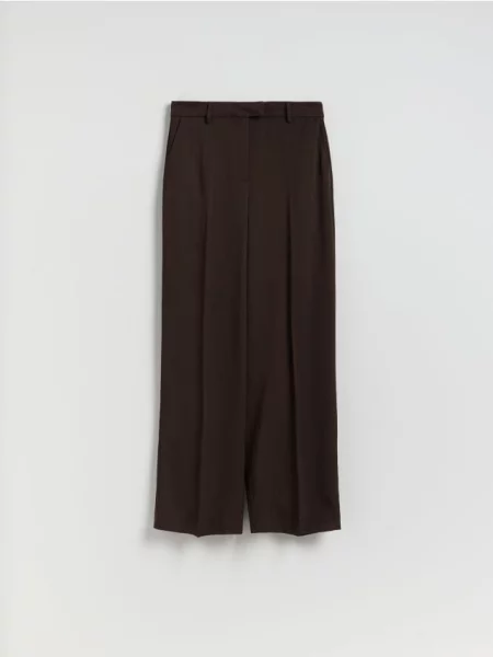 Reserved Штани з додаванням вовни темно коричневий