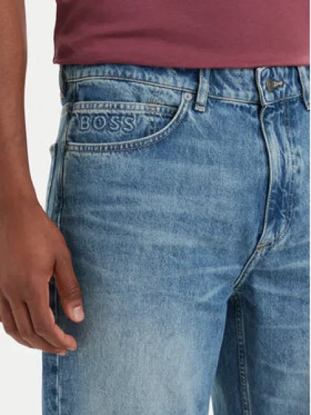BOSS Jeans hlače modra