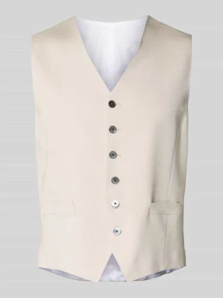Kamizelka o kroju regular fit z mieszanki z dekoltem w serek Joop! Collection