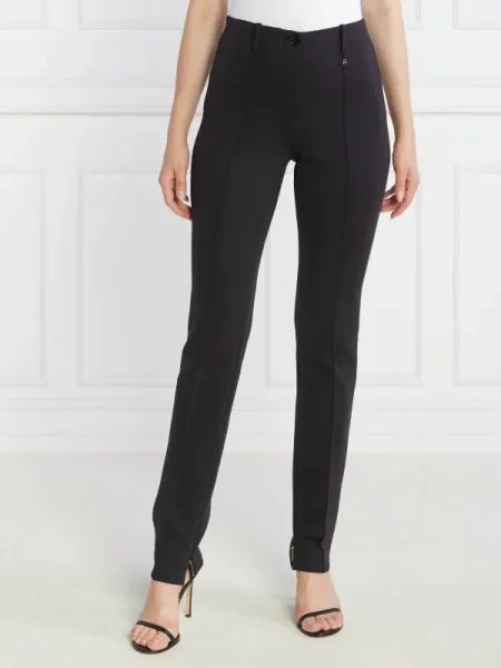 Marc Cain Pantaloni | regular waist negru