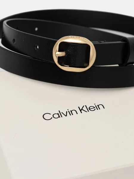 Kožený pásek Calvin Klein dámský černá
