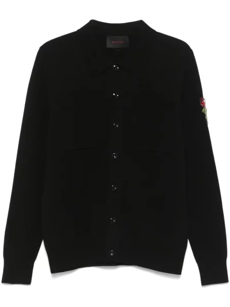 Cardigan Simone Rocha cu model floral de cristal negru