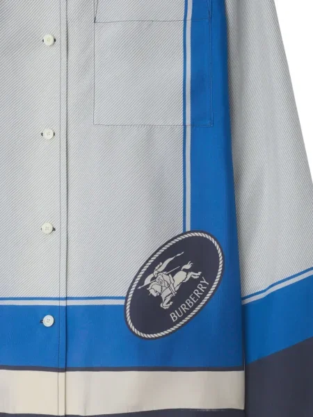 Cămașă Burberry de mătase gri