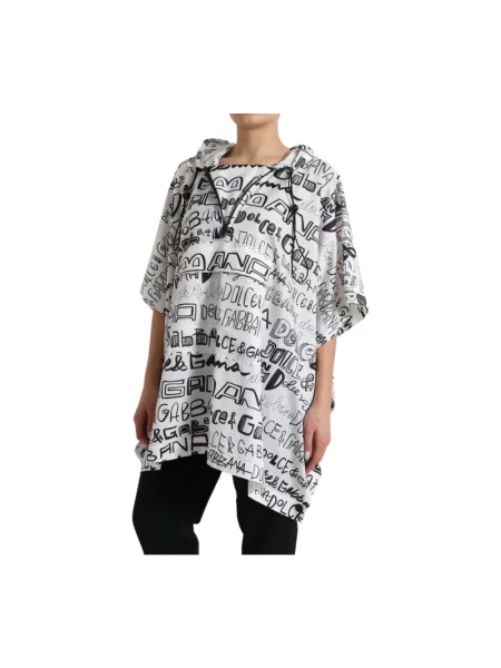 Bluza z kapturem Dolce And Gabbana z kapturem z nadrukiem biała