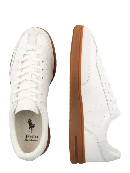 Sneakerși Polo Ralph Lauren din dantelă alb