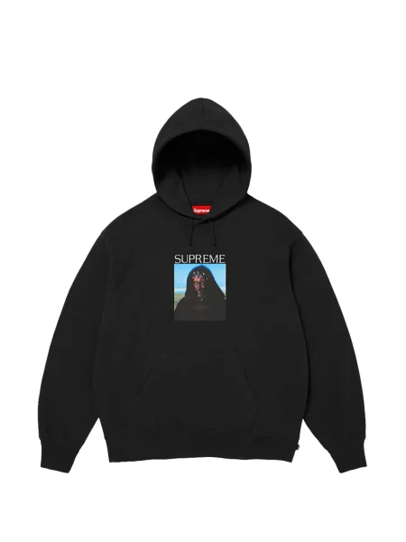 Hanorac cu glugă Supreme cu imagine negru