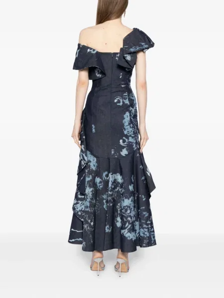 Rochie din denim Saiid Kobeisy cu imagine de costum