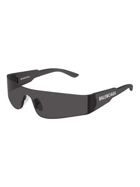 Lniane okulary przeciwsłoneczne Balenciaga Shield czarne