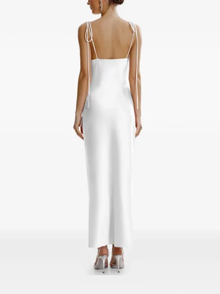Rochie maxi Framboise fără mâneci de costum alb
