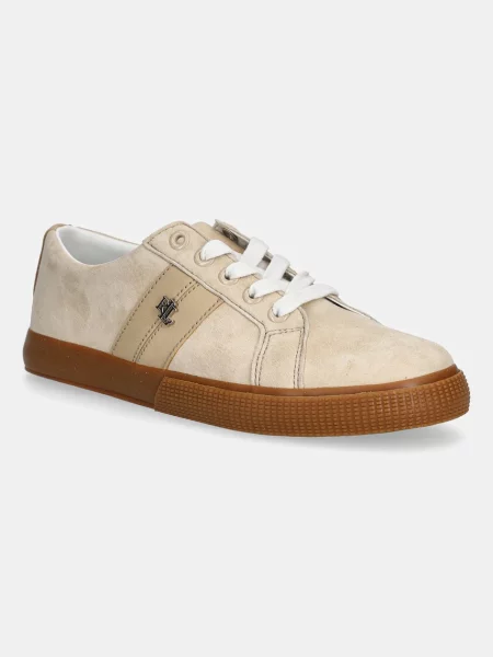 Lauren Ralph Lauren sneakers din piele întoarsă Janson II bej