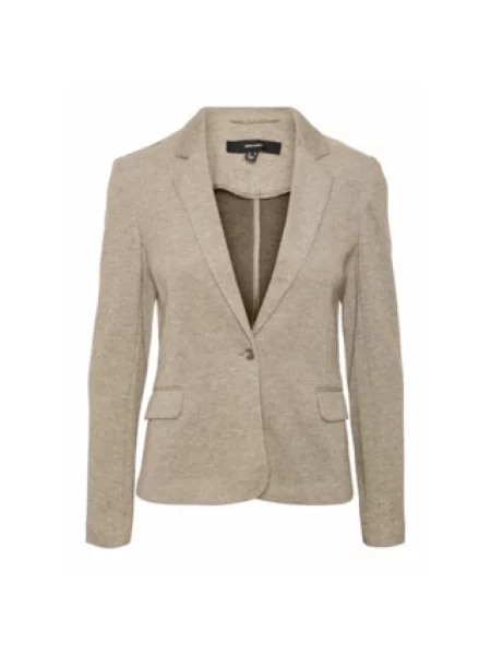 VERO MODA Kurtki Kobieta brązowy M Dżinsowy Blezer beżowa