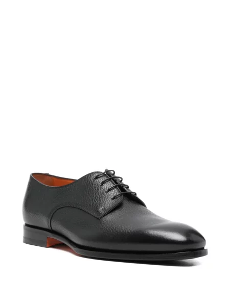 Pantofi derby Santoni din piele negru