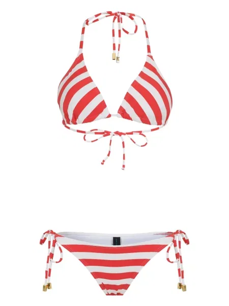 Bikini Lygia & Nanny w paski czerwony