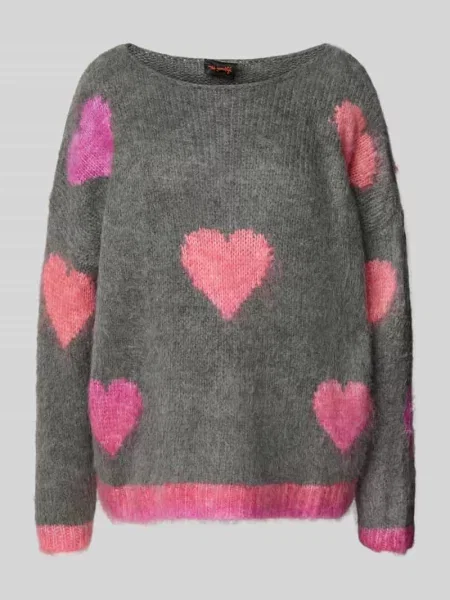 Sweter z dzianiny o kroju relaxed fit z mieszanki wełny i wełny z alpaki Miss Goodlife