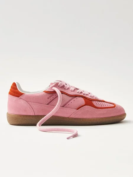 Alohas sneakers din piele intoarsă roz roșu