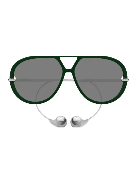 Bottega Veneta Akcesoria Kobieta 63 MM Okulary przeciwsłoneczne zielony