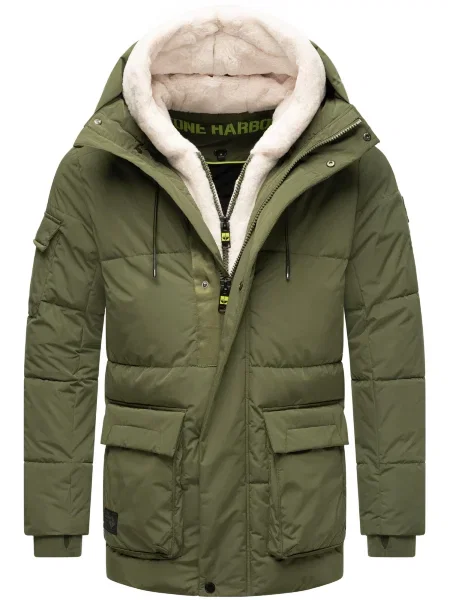 STONE HARBOUR Geacă de iarnă Lauroo XX ecru oliv verde