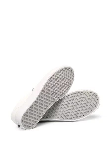 Sneakerși Vans slip-on cu autograf alb