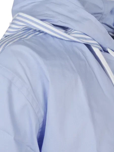 Риза Comme Des Garçons Homme на райета с качулка синьо