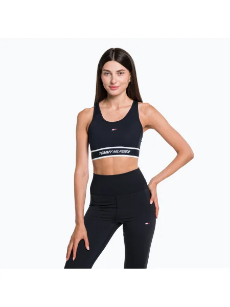 Olcsóbban. Tommy Hilfiger Mid Int Tape Racer Back fitness melltartó. Méret: M kék