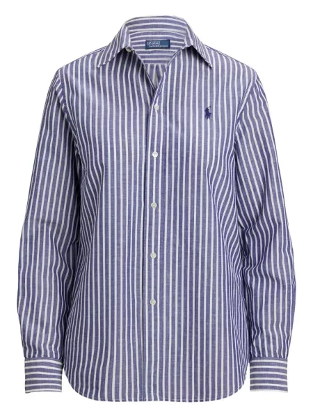 Tricou polo Polo Ralph Lauren cu imagine cu dungi din țesătură twill albastru
