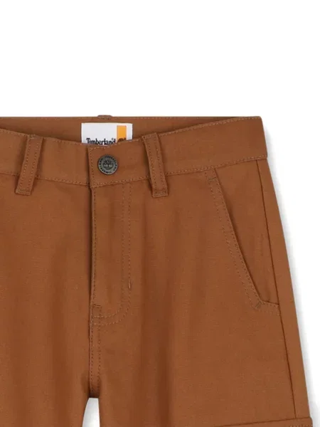 Spodnie cargo dziecięce Timberland brązowe