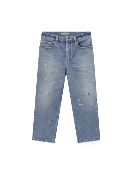 Jeansy straight leg Balenciaga niebieskie