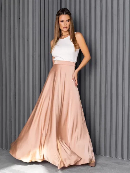 ISSA Plus Спідниця максі бежевий