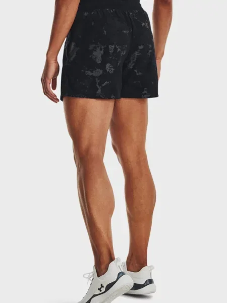 Короткие махровые спортивные шорты Under Armour черные