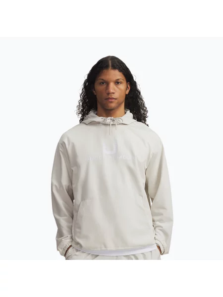 Hanorac pentru bărbați Under Armour Unstoppable Woven Hoodie summit white/white alb