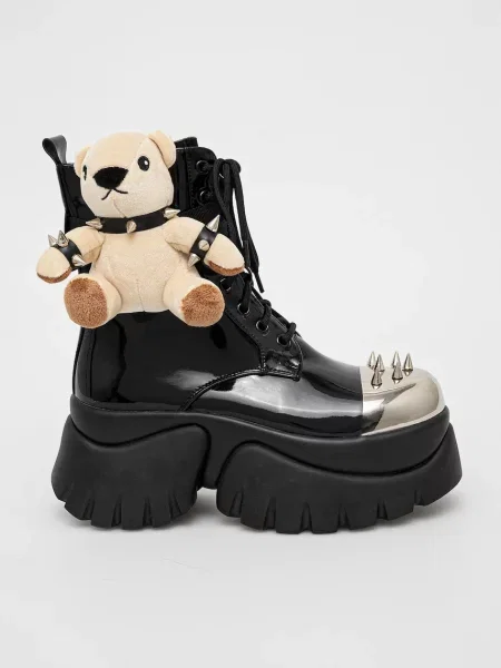 Шкіряні черевики Koi Footwear на платформі Eddie s Teddy чорний