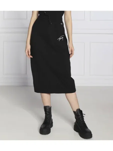 Tommy Jeans Fustă SIGNATURE negru