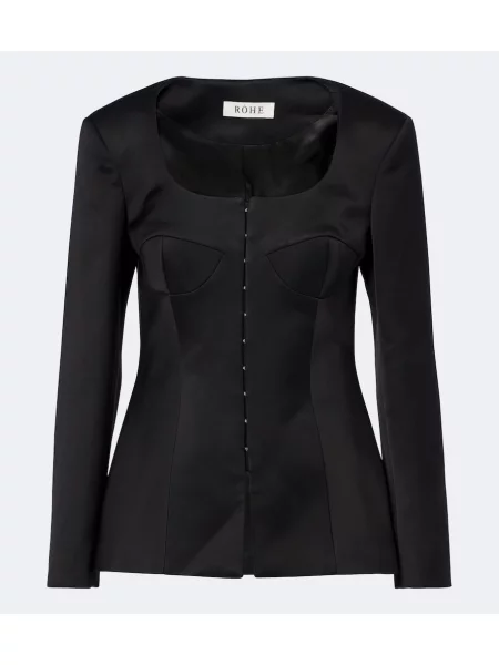 Geacă Róhe din satin negru