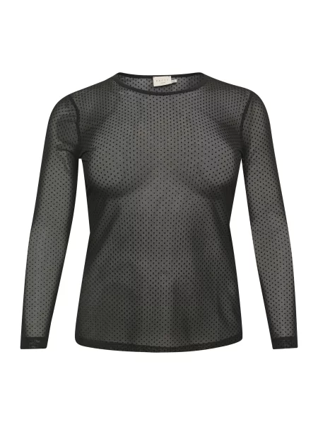 KAFFE CURVE Tricou Flocku' negru